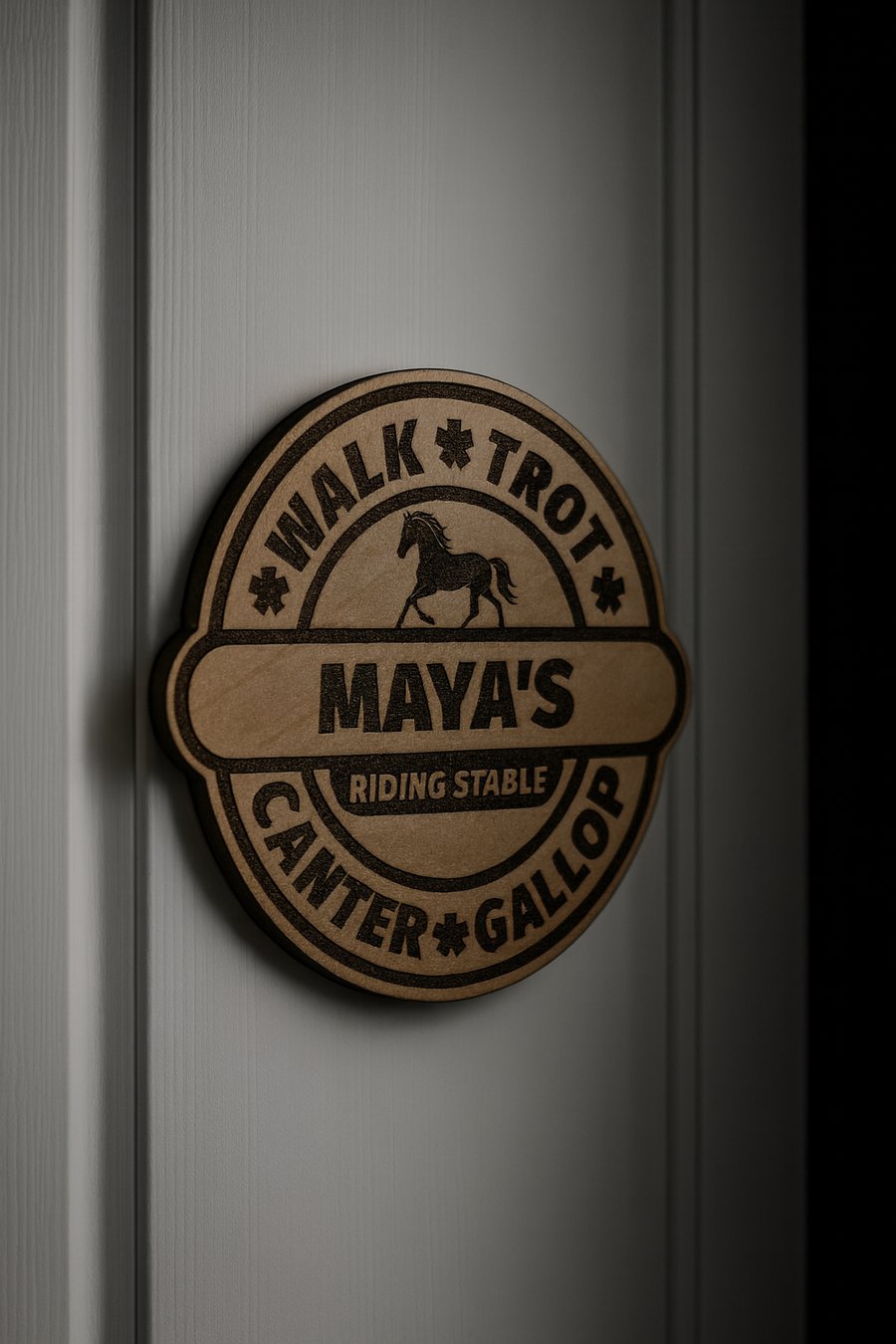 Personalised circler horse stable themed sign