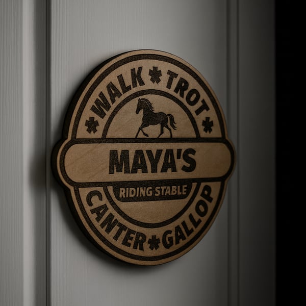 Personalised circler horse stable themed sign