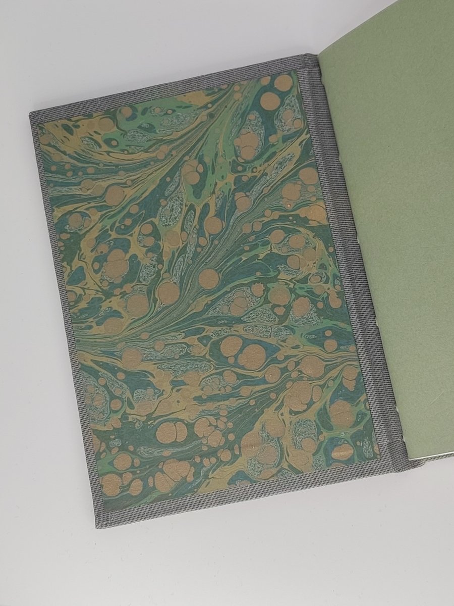 Handcrafted A6 notebook with recycled paper