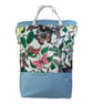 XXL drawstring knitting bag with butterfly and moth print, supersized multi pock