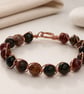 Wire Wrapped Bangle With Picasso Jasper 