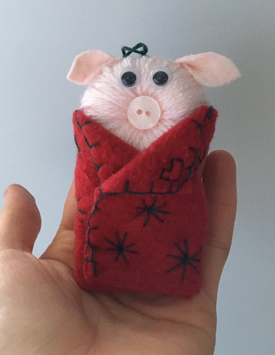 Pigs In Blankets Decoration - Red