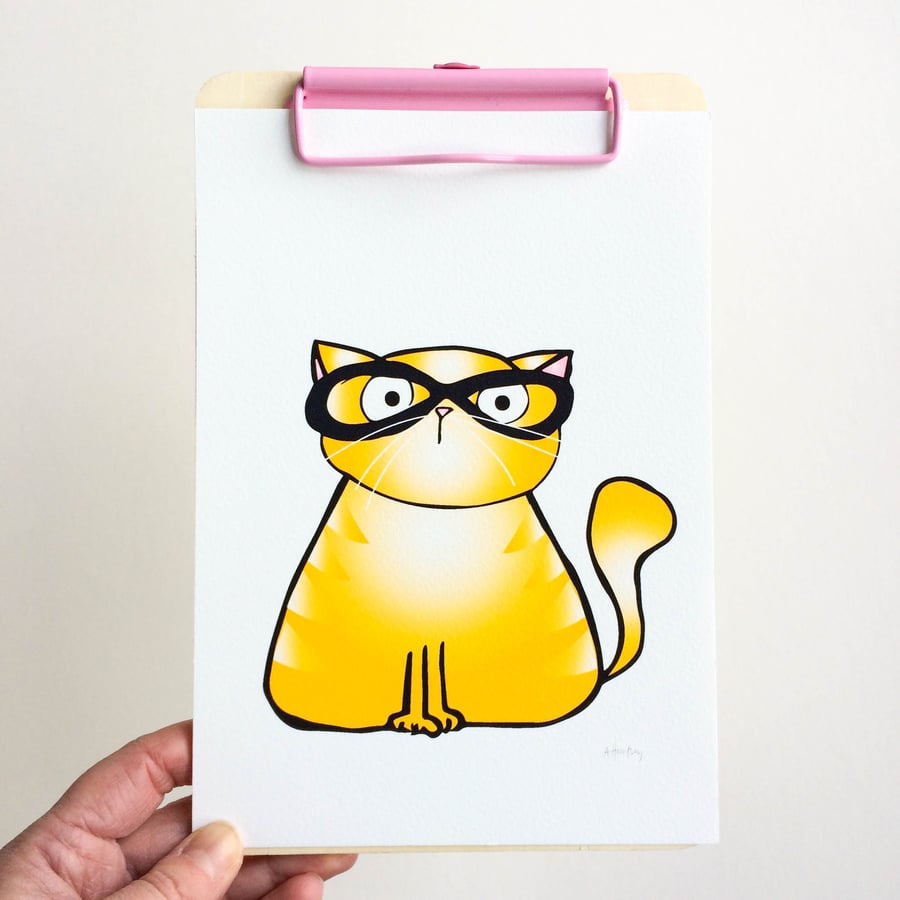 Ginger Spectacle Kitty Print