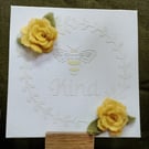 textured canvas with felt flowers