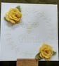textured canvas with felt flowers