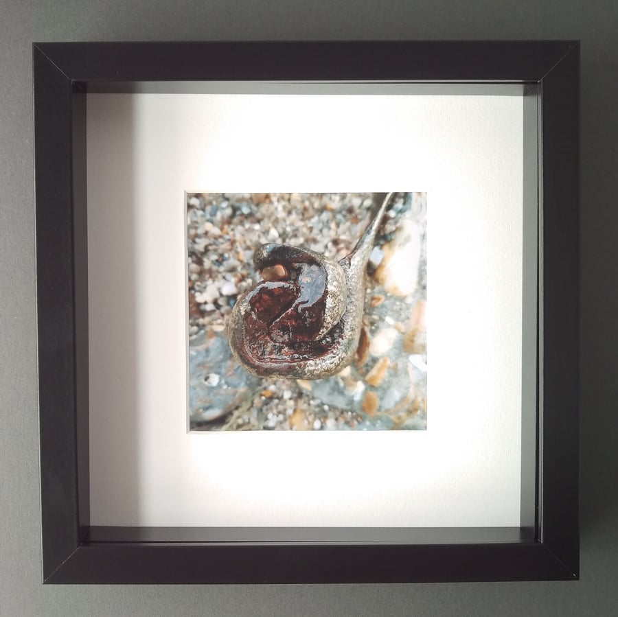 Worn Metal Feature - Up Close Coast Framed Photograph