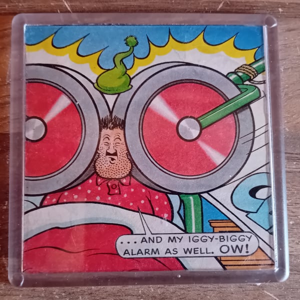 Upcycled Desperate Dan Comic Art Coaster – Perfectly Imperfect