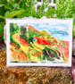 A5 Print Coastal house on a hill - Image 1