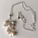 Pearl cluster necklace