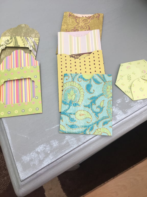 A selection of pretty card pockets