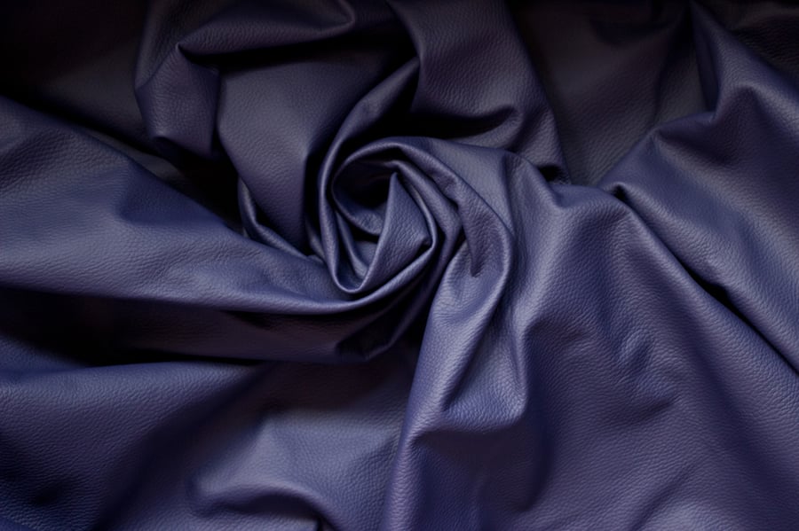 Navy Blue Leather - 100% Genuine Cow Hide Cut - 24 inches X 6.5 inches - Indigo