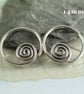 Spiral Sleeper Earrings Silver Hoops 14 mm or 12 mm - Image 10
