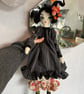 Handmade Art Doll Fenella the Witch for Halloween decor - Image 2