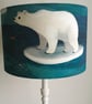 Polar Bear Artic Antics -Handmade Children Table Lampshade 30cm Drum. - Image 3