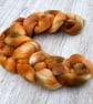 Corriedale Hand Dyed Spinning Fibre Pumpkin Spice 100g