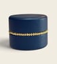 Navy Blue & Gold Beaded Trinket Box - Image 2