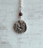 Hand made sterling silver pendant with  sambuca plus a garnet bead. - Image 4