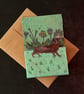 Greetings Card - Garden Dachshund - Image 1