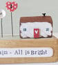Little Wooden House with Festive Garden 'All is Calm All is Bright' - Image 5