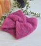 Knitted Wide Headband Soft As A Cloud Twisted Headband Alpaca Silk Fandango Pink