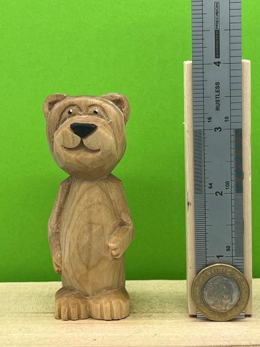 Hand Whittled Rustic Bear