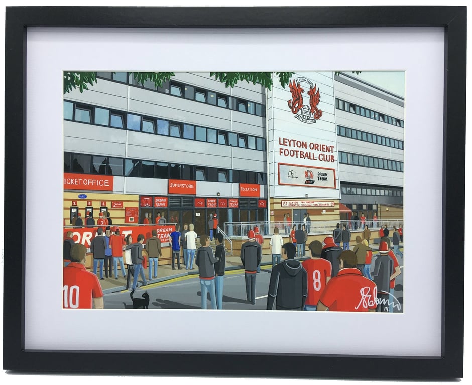 Leyton O. Framed & Unframed Fine Art Print Football Club FC. Orient Stadium Gift