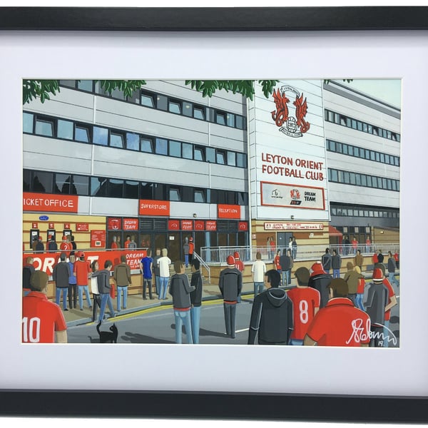 Leyton O. Framed & Unframed Fine Art Print Football Club FC. Orient Stadium Gift