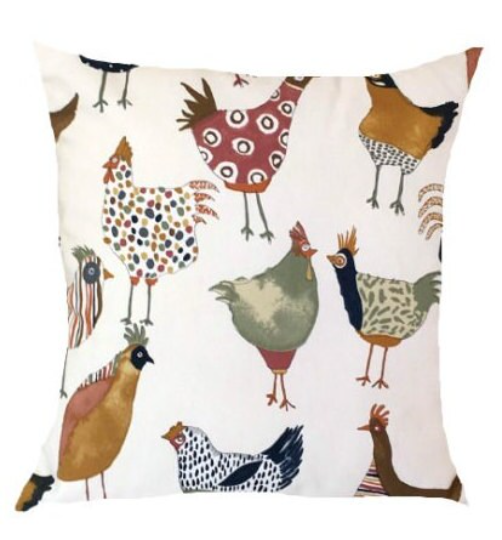 Harriet Vintage Chicken Hens Cushion Cover 17" 18" 20" 22" 24"