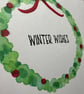 A Christmas Holly and berry wreath, hand painted watercolour Christmas card  - Image 5