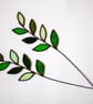 Stained Glass Leaf Suncatcher Vase Decor or Plant Pot Stake - Image 4