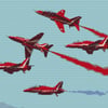 Red Arrows (plane) cross stitch kit
