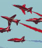 Red Arrows (plane) cross stitch kit