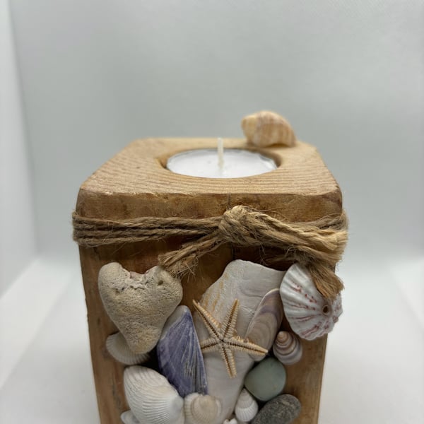 Driftwood tea light holder