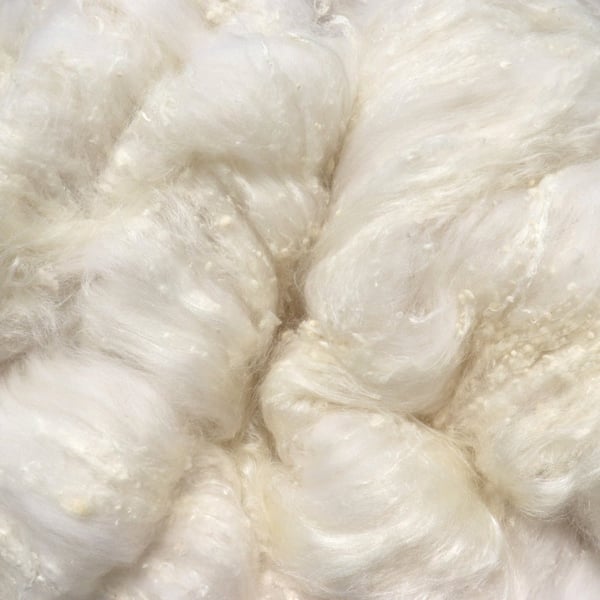100g White Art Batt for Spinning