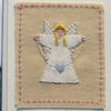 Little Angel hand-stitched card, detailed, birthday, thankyou or new baby