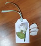 Paper Flower Rose Gift Tag - White