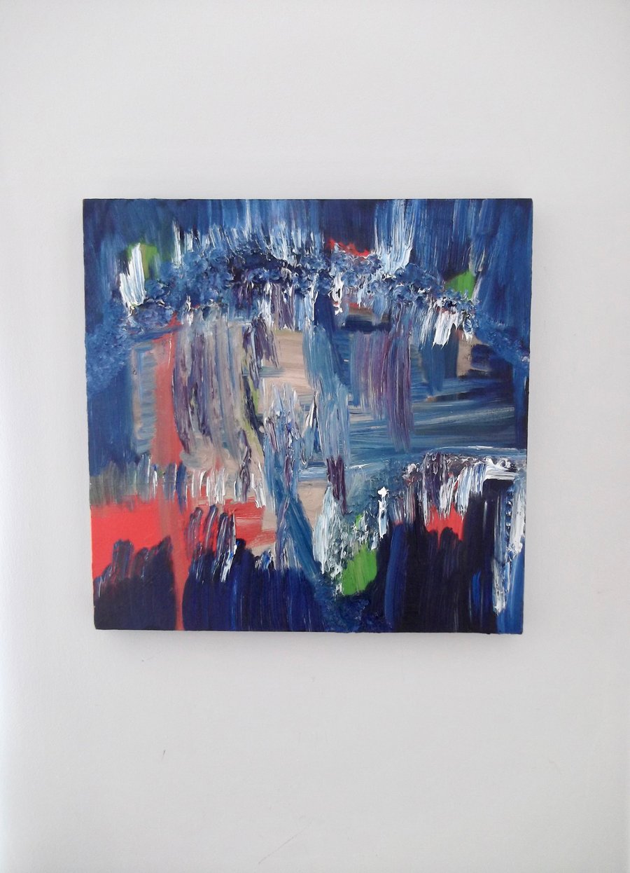Acrylic Abstract Art Painting Blue, Green, Red Modern Art Abstract Painting