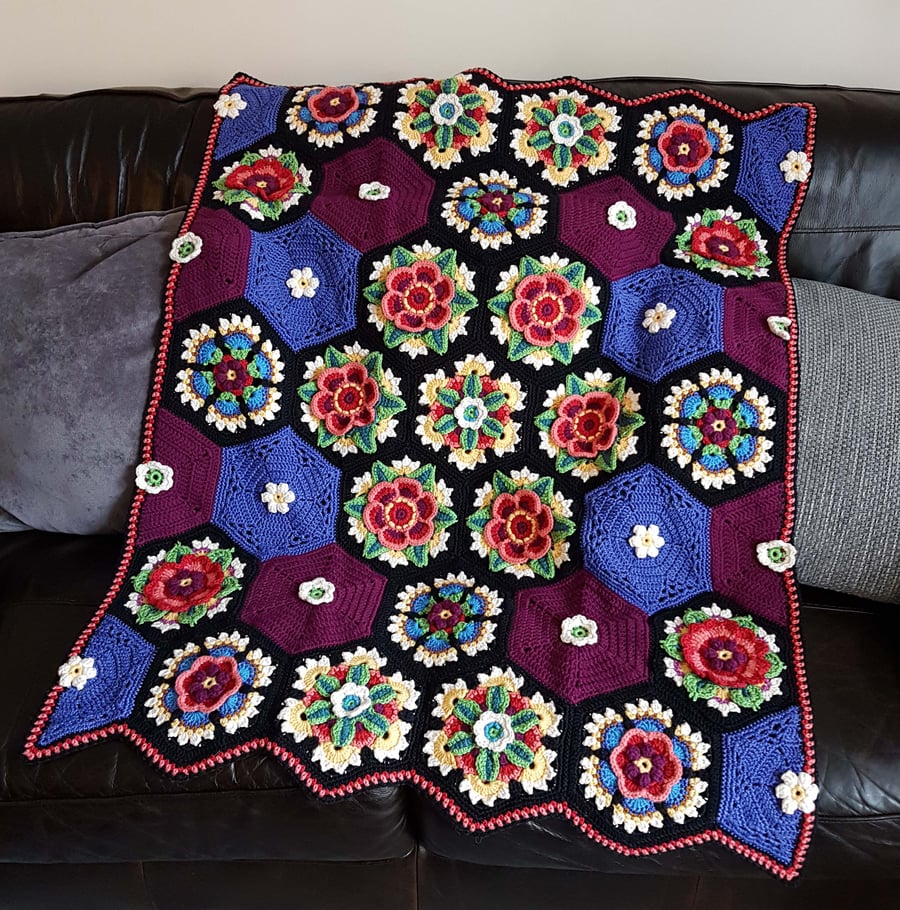 Frida’s Flowers Crochet Blanket