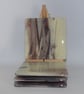 Boxed Set of 4 Fused Glass Coasters in Streaky Cream and Brown - 9141 - Image 8