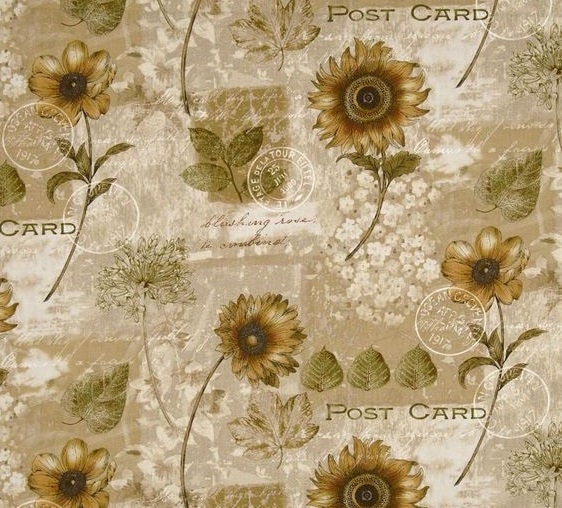 Fat Quarter Sunflowers Journal 100% Cotton Quilting Fabric Benartex
