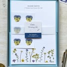Personalised Letter Writing Set - Pressed Flower Design 