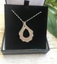 Handmade Fine Silver 999 Textured Pendant – Unique Silver Necklace - Image 3