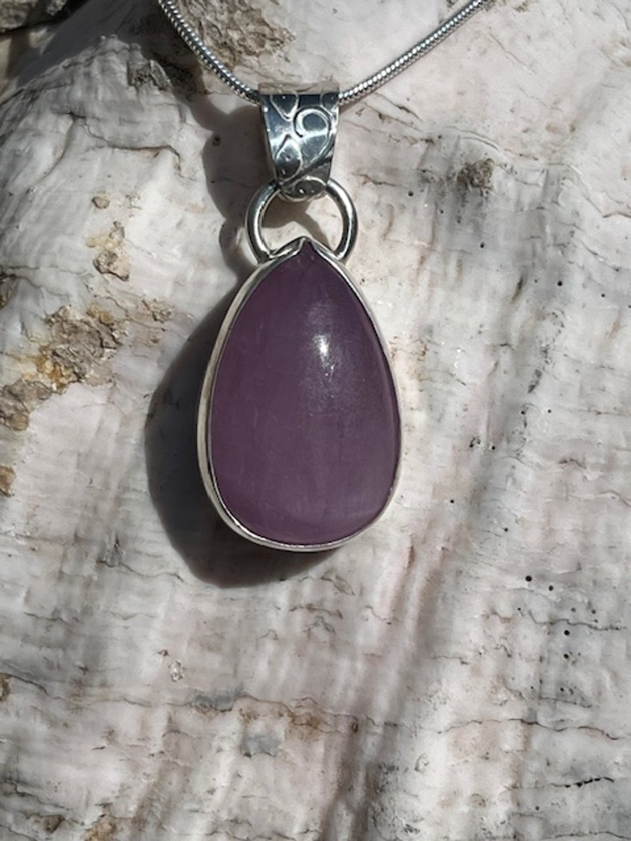 Silver Kunzite pendant