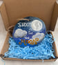  Shoot for the Moon – Hand Painted Wood Slice Ornament - Image 3