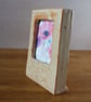 Handmade Freestanding Ceramic Picture Photo Frame in Beige - Image 3