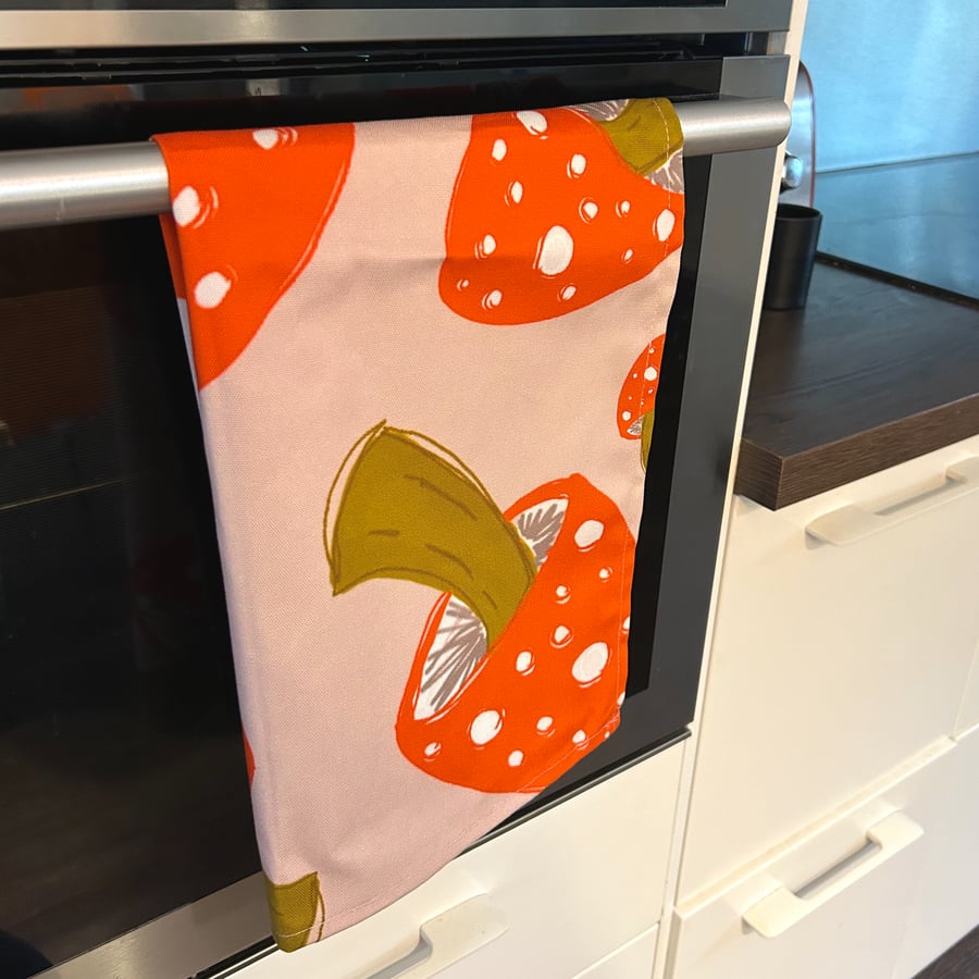 Mushroom tea towel