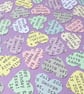 Pastel Personalised Heart Confetti, Any Wording Custom Hearts, Wedding Decor 