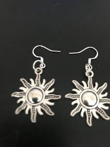 sun charm hook earrings