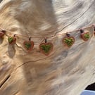 Miniature dolls house heart garland 