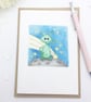 Little Alien Card - Blank Card - Birthday Card - Image 1
